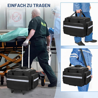 Notfalltasche mit Trolley – Erste Hilfe Tasche für Sanitäter & Ärzte