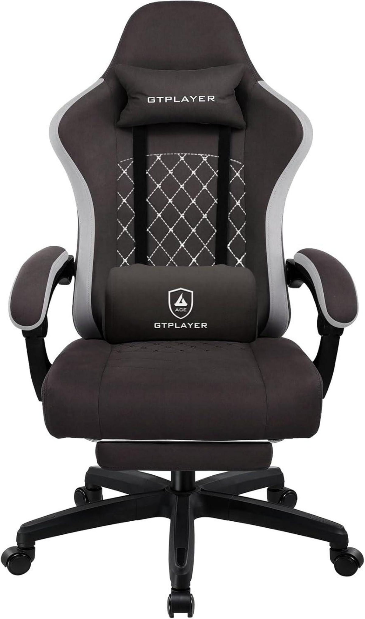Ergonomischer Gaming Stuhl mit Fußstütze Braun