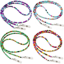 4er-Set Brillenketten Damen – Bunte Acrylperlen & Anti-Rutsch