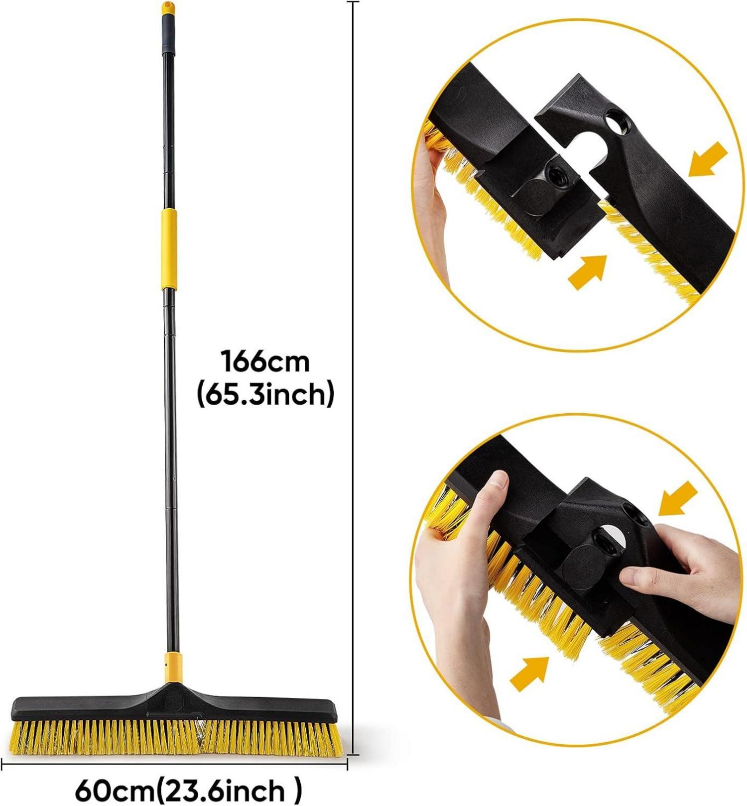 Yocada Besen 61 cm: Robuste Bürste für Außenbereich, steife