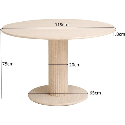Moderner Esstisch Marmoroptik 115x115cm – Gelber Travertin
