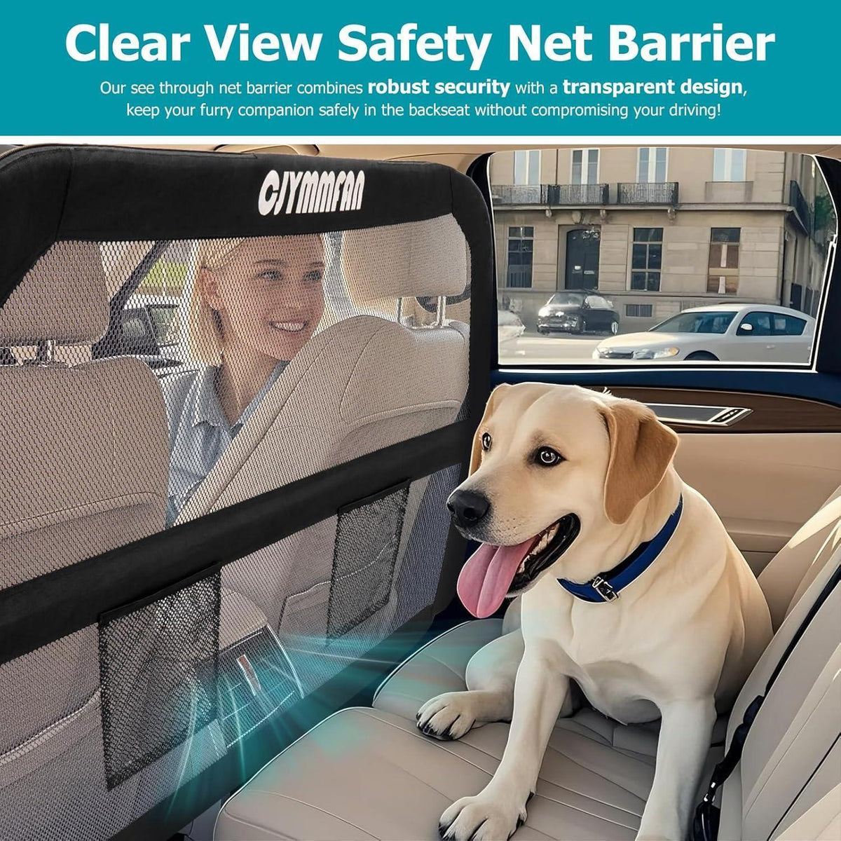 Hundebarriere Auto Rücksitz – Groß für Limousine/SUV/Pick-up
