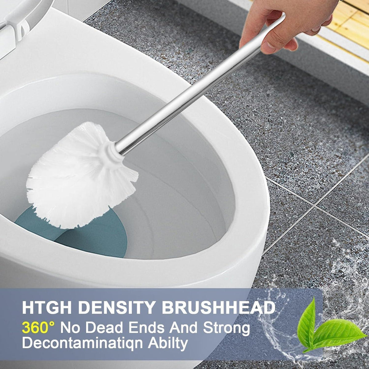 Edelstahl Toilettenbürsten Set 4er mit Klobürste Weiß