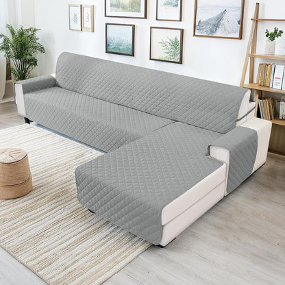 Wasserdichter Couchüberzug L-Form 4 Sitzer, Hellgrau