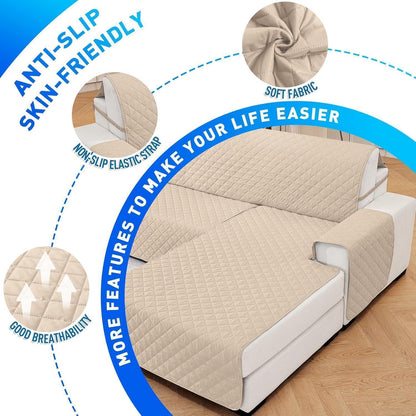 Wasserdichter Sofaüberzug L-Form – Rutschfest & Waschbar