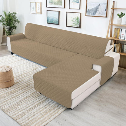 Wasserdichter Couchüberzug L-Form 2 Sitzer, Hellbraun