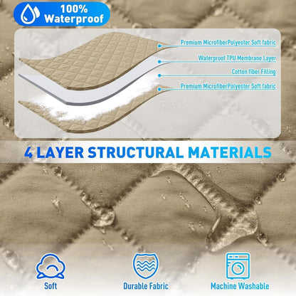 Wasserdichter Couchüberzug L-Form 2 Sitzer – Rutschfest & Waschbar