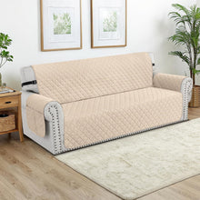 Wasserdichter Sofabezug 4-Sitzer, Kratzfest & Rutschfest Beige