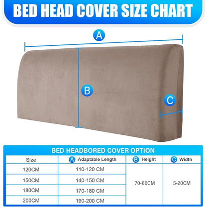 Samt Kopfteilbezug Khaki 180cm - Staubschutz & Pflegeleicht