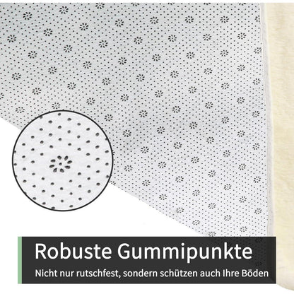 Flauschiger Hochflor Teppich Braun 300x425cm – Waschbar & Rutschfest
