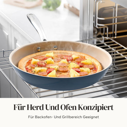 6-teiliges Keramik Pfannenset mit Deckel – Antihaft & Induktionsgeeignet