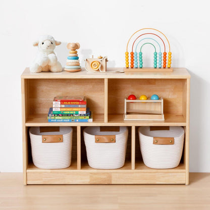 Kinderregal Holz 5 Fächer – Spielzeug & Bücher Organizer