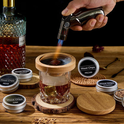 Cocktail Smoker Set mit Brenner & Holzchips – Whiskey Räucherset