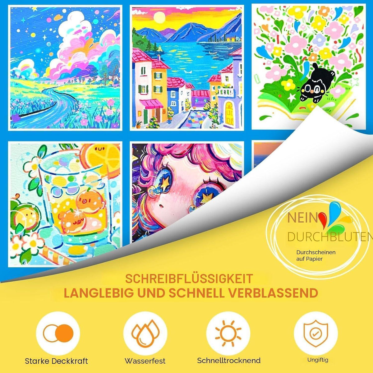 Acrylstifte Set 162 Farben – Wasserfest für Stein, Holz & mehr