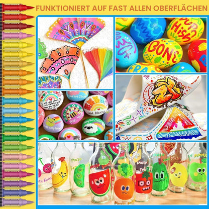 Acrylstifte Set 162 Farben – Wasserfest für Stein, Holz & mehr