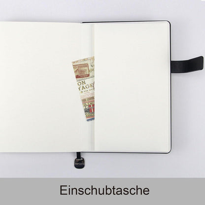 A5 Hardcover Notizbuch mit Verschlussband – Dunkelgrün