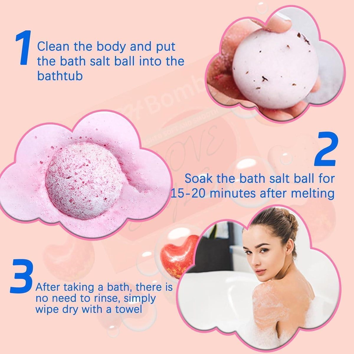 Badekugeln Geschenkset – 9 Badebomben Aromatherapie Entspannung