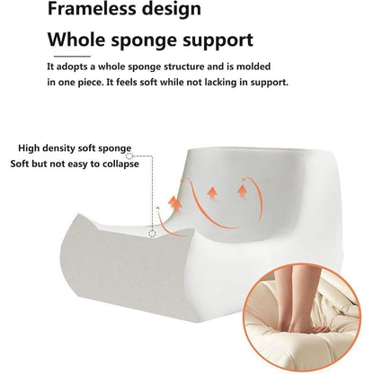 Bodensofa Togo Kaminsessel – Bequemer Lazy Sessel Weiß