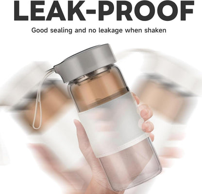 16oz BPA-freies Glas Shaker mit integriertem Sieb und 304SS Mischball