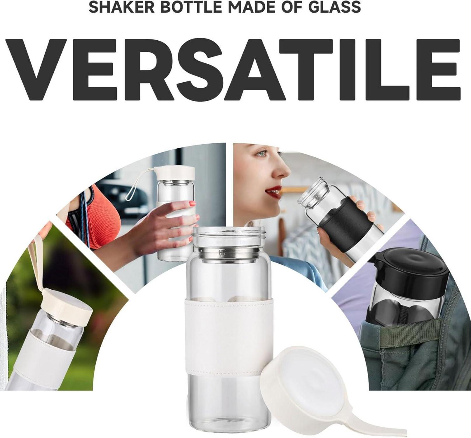 Shaker Glas 16oz BPA-freies mit Integriertem Sieb und 304SS Mischball