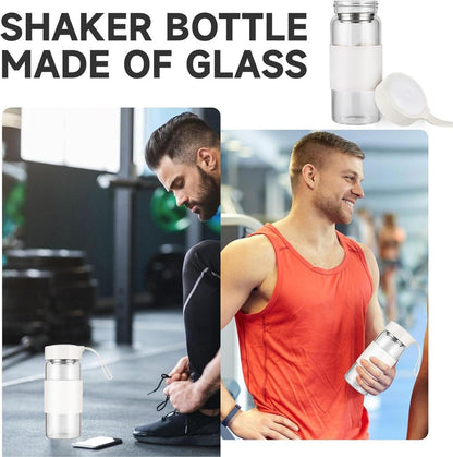 16oz BPA-freies Glas Shaker mit integriertem Sieb und 304SS Mischball