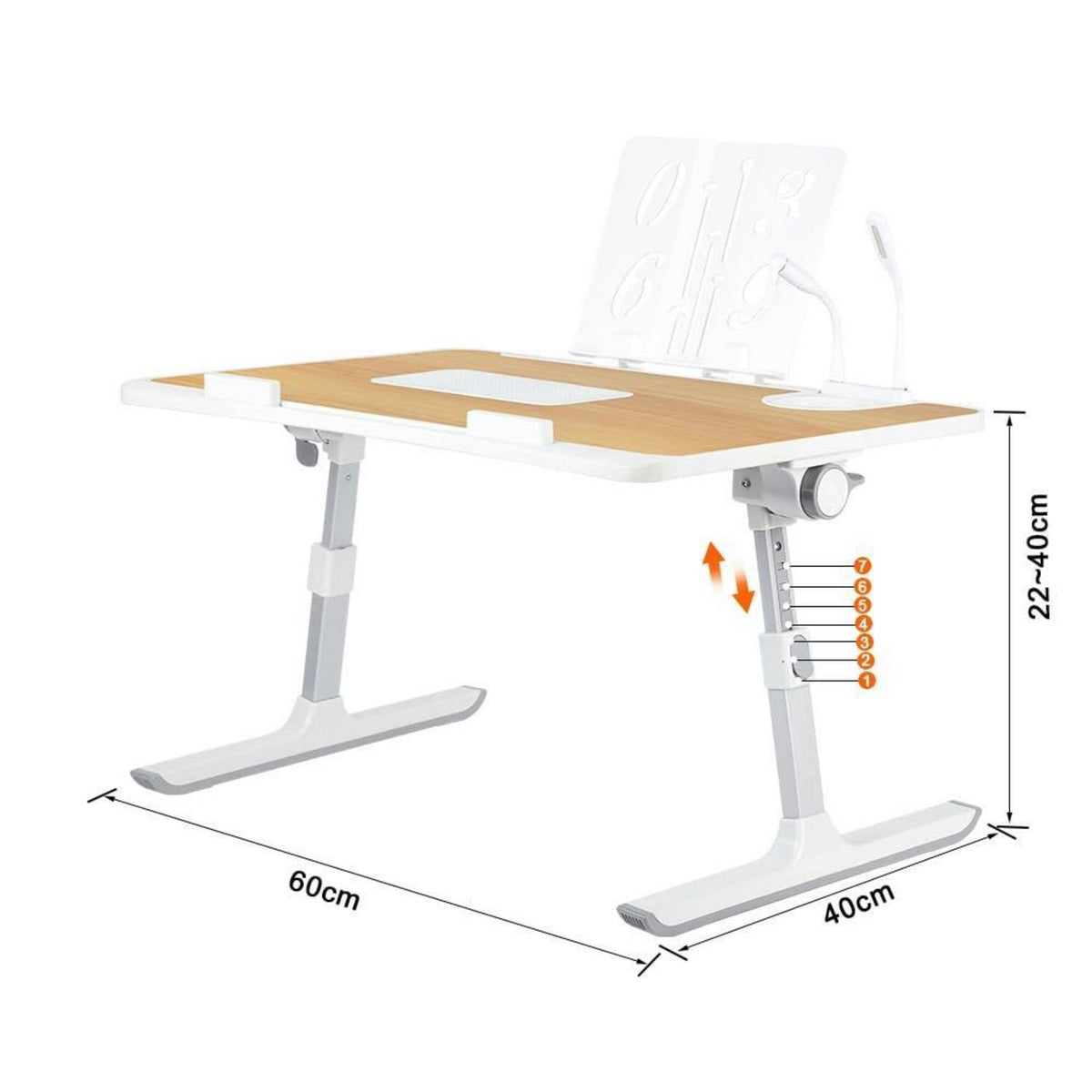 Faltbarer Laptop Tisch mit Schublade – Höhenverstellbar & Winkel