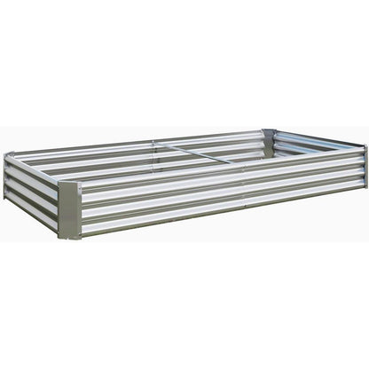 Hochbeet Metall verzinkt 232x113x30 cm Silber
