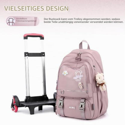 Schulrucksack Trolley Mädchen Teenager Lila mit 6 Rollen