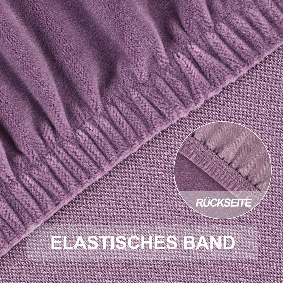 Stretch Samt Stuhlhussen 6er Set - Graulila