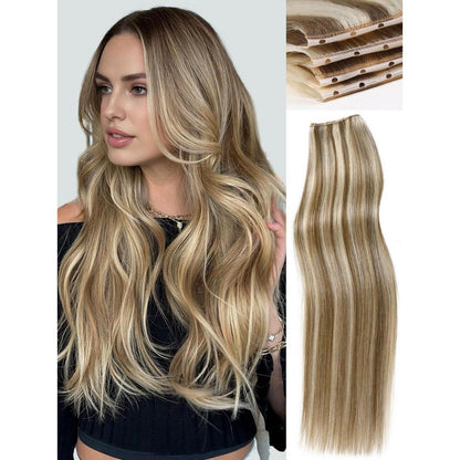 Remy Haarverlängerung 40cm Ombre Blond Double Weft