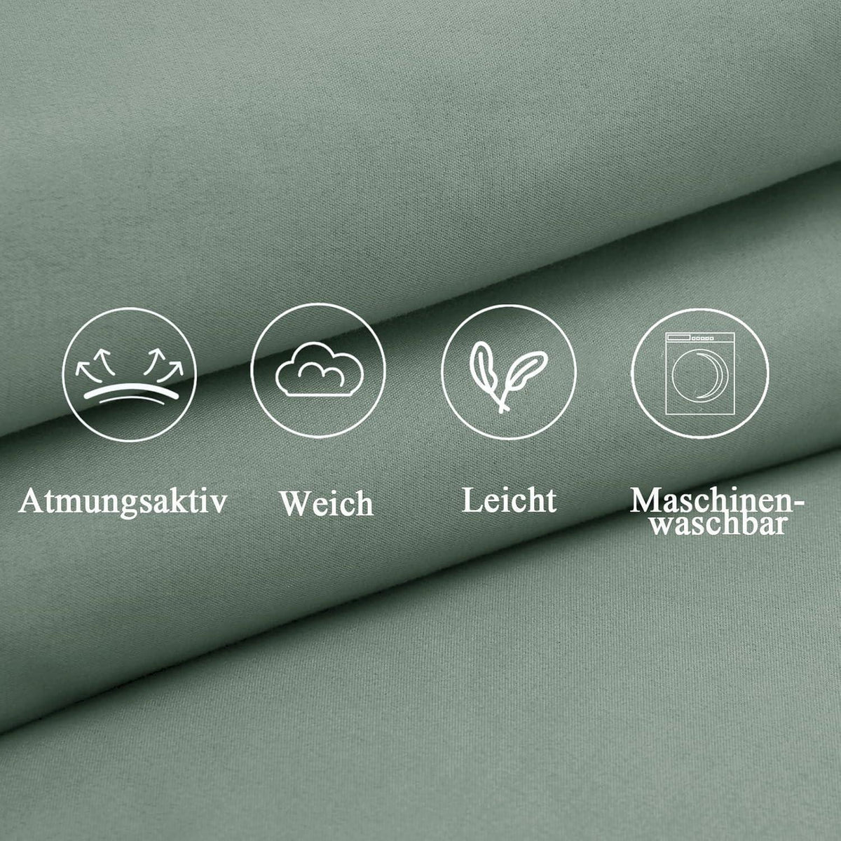 Kissenbezug 70x90 Sage Grün - 2er Set Mikrofaser