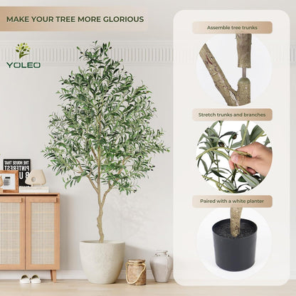 Künstlicher Olivenbaum 210cm groß, naturgetreu für Ihr Zuhause