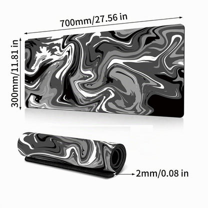 Gaming Mauspad Schwarz Weiß 700x300mm – Rutschfest & Präzise