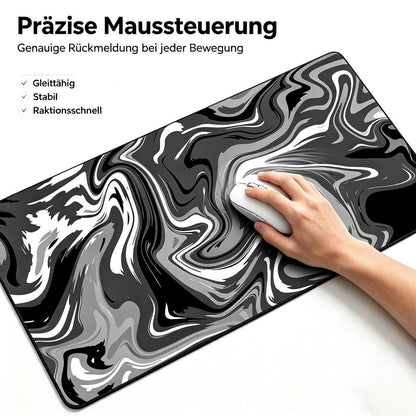 Gaming Mauspad Schwarz Weiß 700x300mm – Rutschfest & Präzise