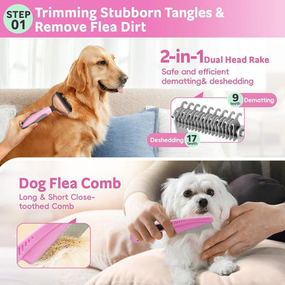 10-teiliges Fellpflegeset für Hunde & Katzen