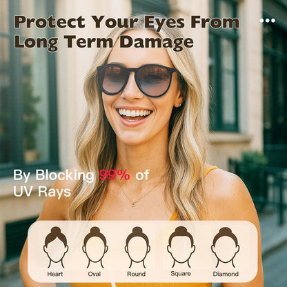 Polarisierte Damen Sonnenbrille Cateye UV400 Farbverlauf Orange