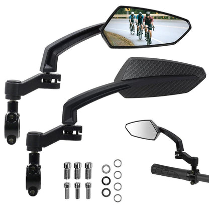 Fahrradspiegel links, 360° verstellbar, HD-Glas