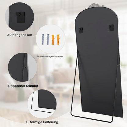 Vintage Standspiegel 180x76cm mit filigraner Applikation