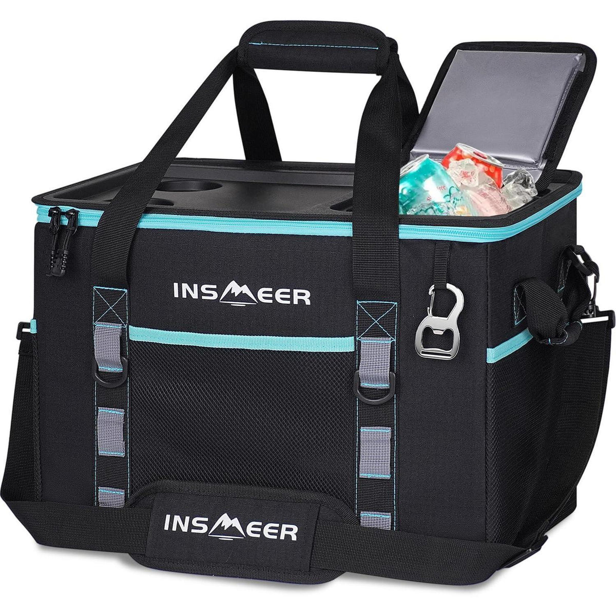 Kühltasche 40L XXL Faltbar – 60 Dosen, Camping & Picknick