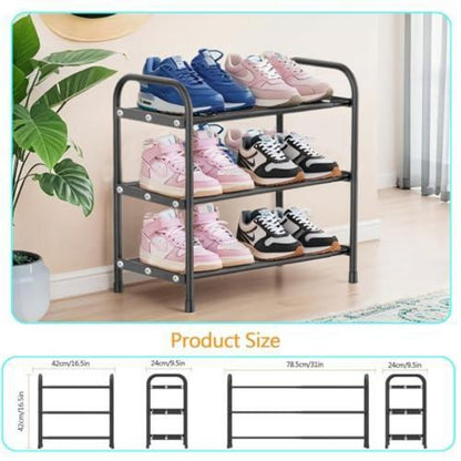 Schmaler Schuhregal 3 Etagen – Ausziehbar & Platzsparend