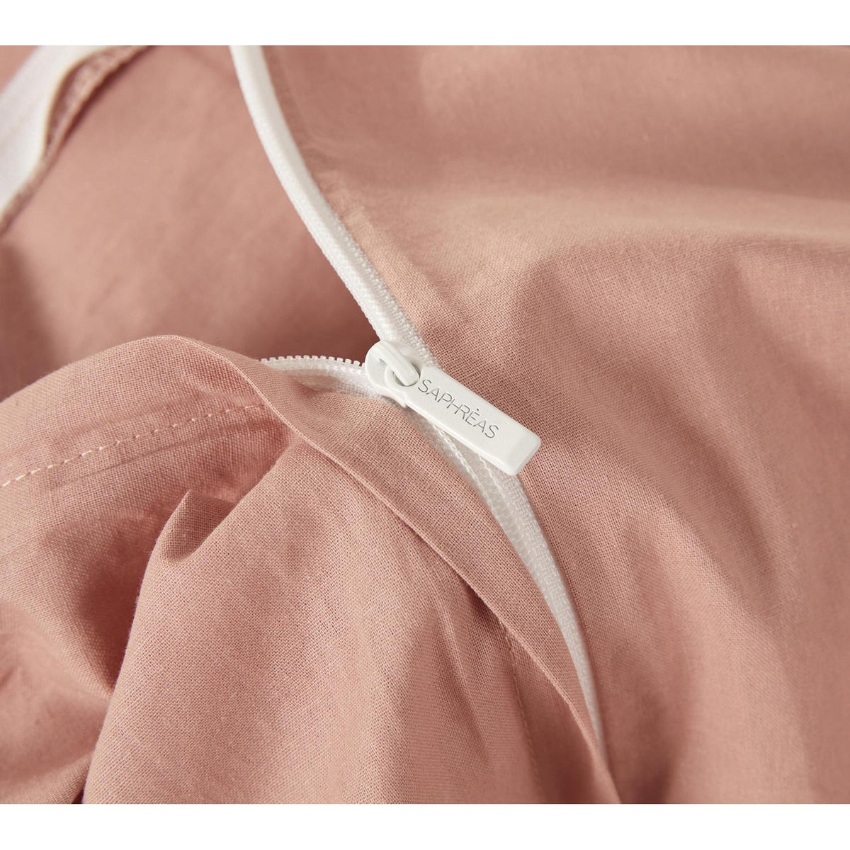 Gewaschene Baumwoll Bettwäsche Set 200x220 Altrosa Rose 3tlg.