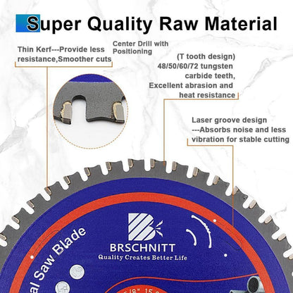 Kreissägeblatt Metall 355mm 72T TCT 30/25.4mm 5 Stück