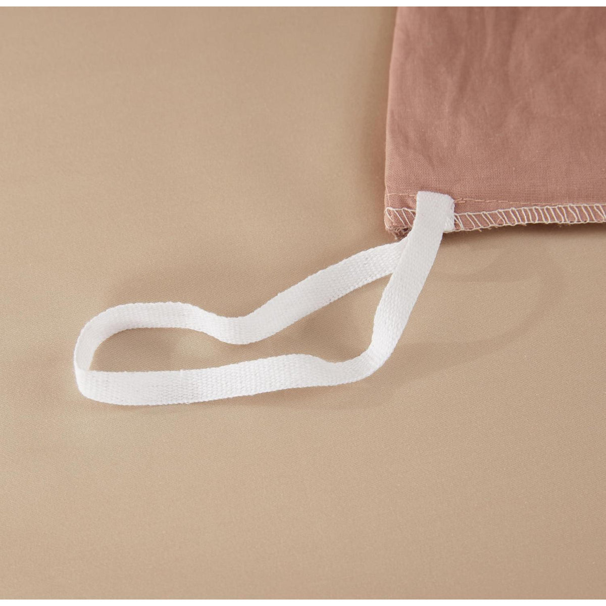 Gewaschene Baumwoll Bettwäsche Set 200x200 cm, Altrosa Rose