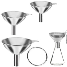 Edelstahl Trichter Set 3er – Für Küche, Öl, Mehl & Flüssigkeiten
