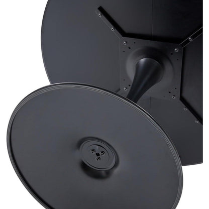 Moderner runder Esstisch 110cm – Schwarz, für 4-6 Personen