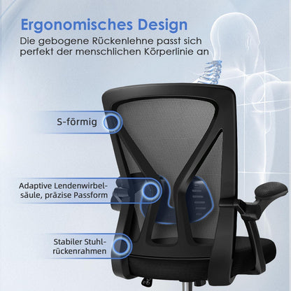Bürostuhl ergonomisch mit Wippfunktion und
