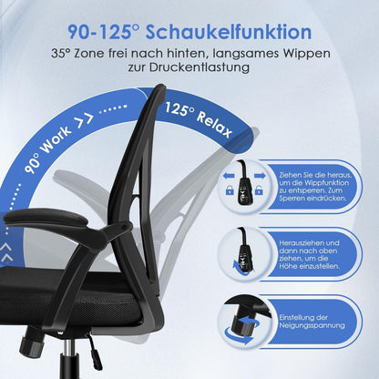Bürostuhl mit Hochklappbaren