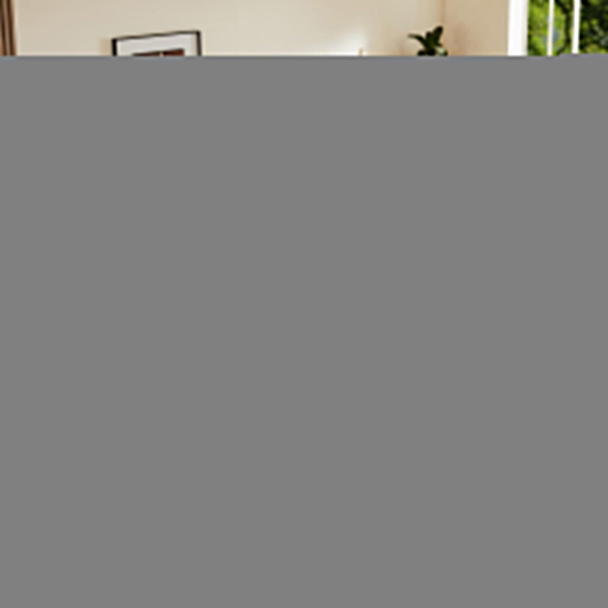 4-Sitzer Sofa Grau – XXL Couch mit Leinenstoff & Seitentaschen