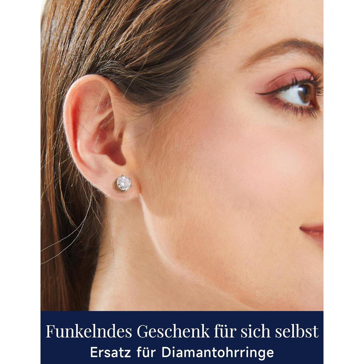 Ohrstecker Silber 925 mit Moissanit – Damen Schmuck Geschenk