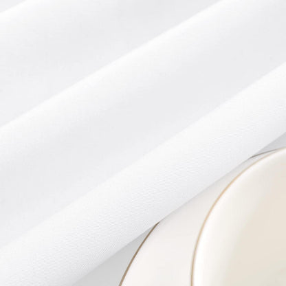 8x Runde Tischdecke Weiß 300cm – Polyester, Knitterfrei
